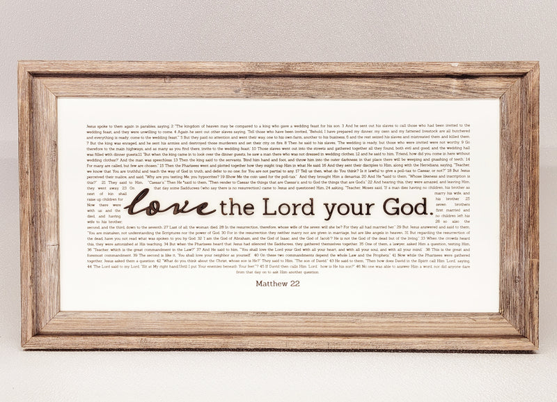Love the Lord your God | Matthew 22