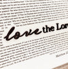 Love the Lord your God - Matthew 22