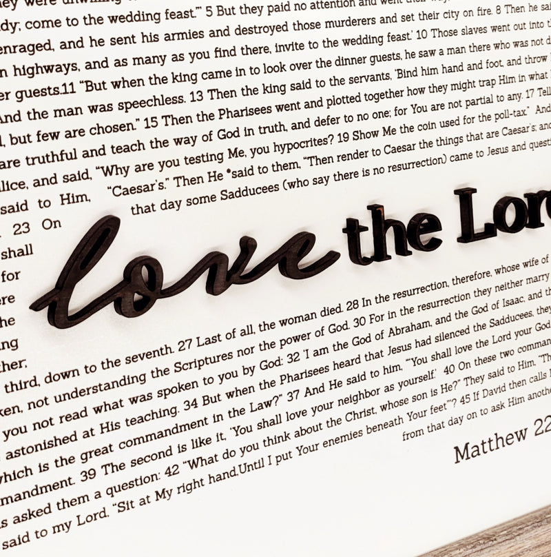 Love the Lord your God | Matthew 22