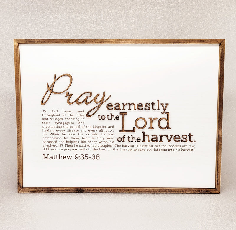 Pray Earnestly - Matthew 9:35‐38