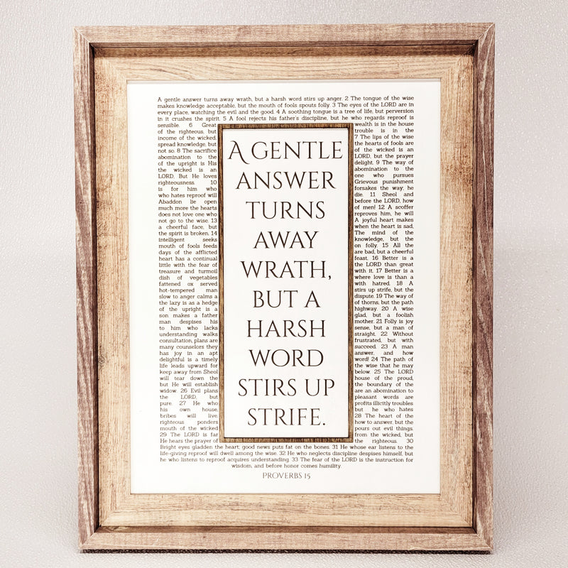 Gentle Answer - Proverbs 15