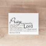 Pray Earnestly - 5x7 wood canvas