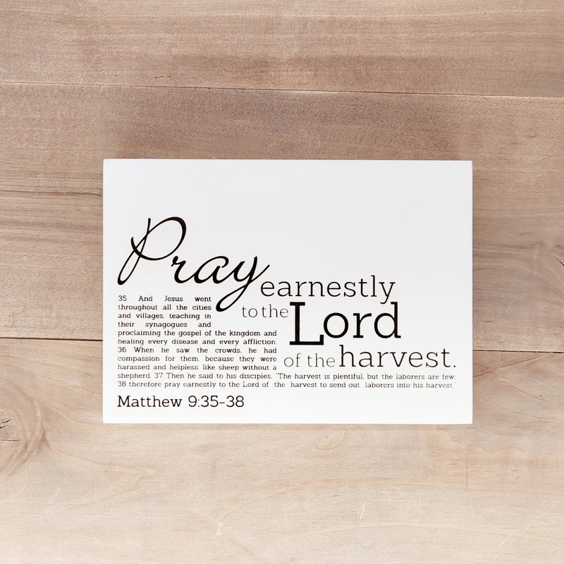 Pray Earnestly | 5x7 wood canvas