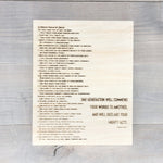 Declare Your Mighty Acts | Psalm 145:4 | Wood Canvas