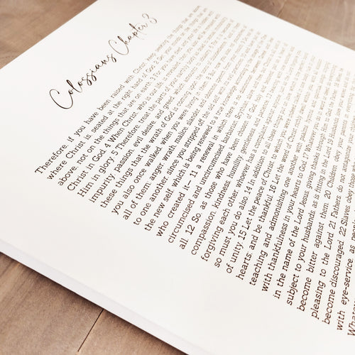 Colossians Chapter 3 | Wood Canvas