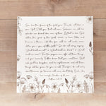 Flowers of the Field | Matthew 6:28‐34 | Wood Canvas