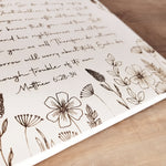 Flowers of the Field | Matthew 6:28‐34 | Wood Canvas