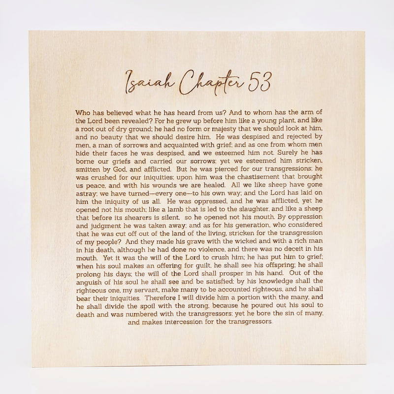 Isaiah Chapter 53 | Wood Canvas