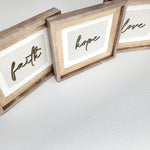 Faith Hope & Love - Set of 3