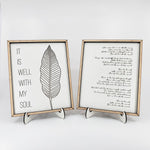 It Is Well With My Soul Hymn - Set of 2 signs