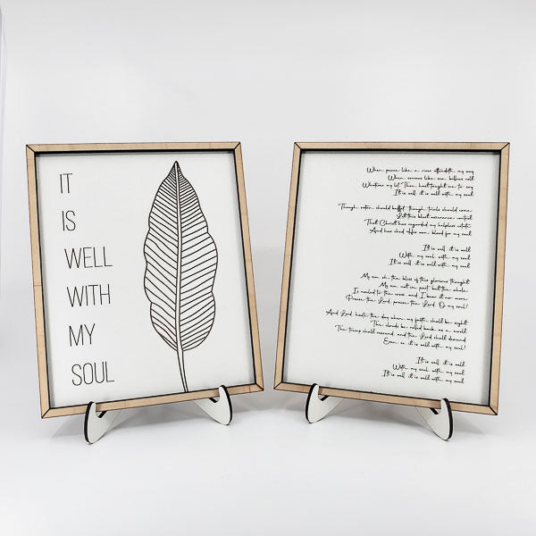 It Is Well With My Soul Hymn - Set of 2 signs