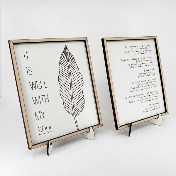 It Is Well With My Soul Hymn - Set of 2 signs