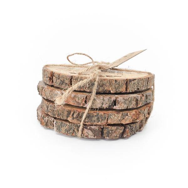 Wood Engraved Bible Coasters - "Fellowship" (Set of 4)