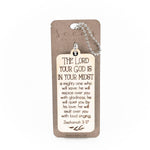 Wood Engraved Keychain | "In Your Midst" Zephaniah 3:17