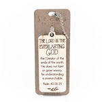 Wood Engraved Keychain | "Everlasting" Psalm 40:28-29