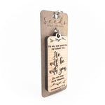 Wood Engraved Keychain | "With You" Deuteronomy 31:8
