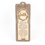Wood Engraved Bookmark | "Faith" Hebrews 11:1-3