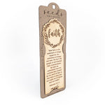 Wood Engraved Bookmark | "Faith" Hebrews 11:1-3