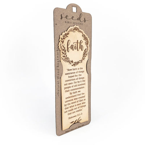 Wood Engraved Bookmark | "Faith" Hebrews 11:1-3