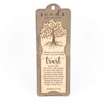 Wood Engraved Bookmark | "Trust" Jeremiah 17:7-8