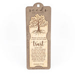 Wood Engraved Bookmark - "Trust" Jeremiah 17:7-8