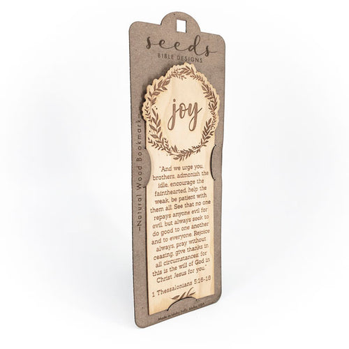 Wood Engraved Bookmark | "Joy" 1 Thessalonians 5:16-18